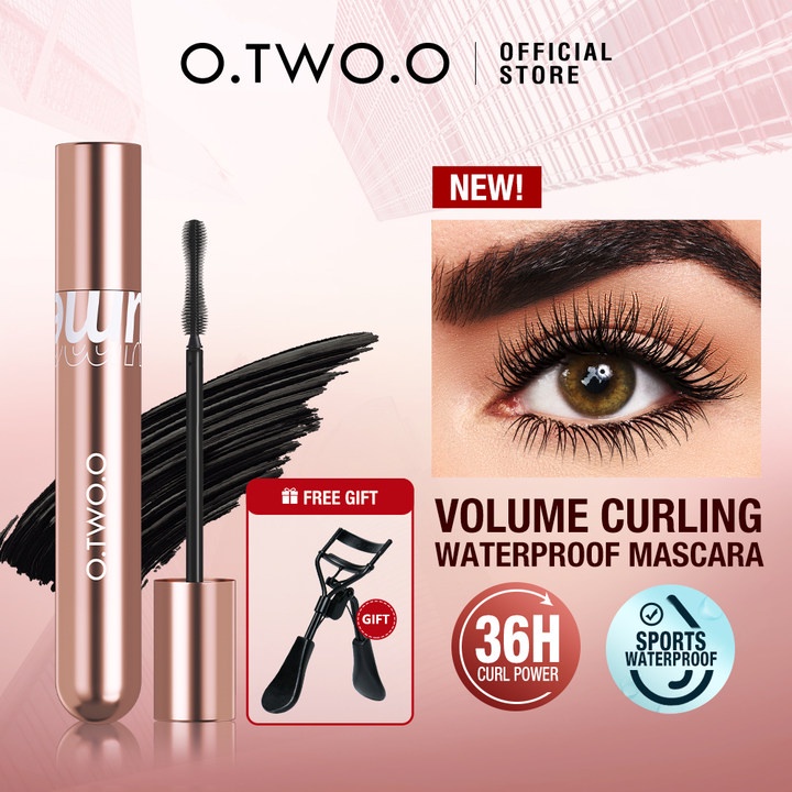 Mascara O.TWO.O chống nước chống nhòe lâu phai 36h cho hàng mi dày dài và cong vút