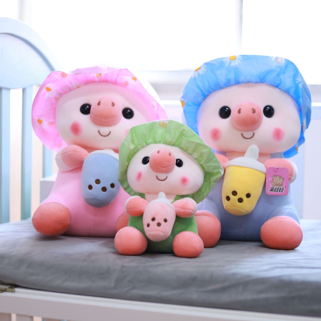 Gấu bông mini heo bình sữa - Quà tặng dễ thương