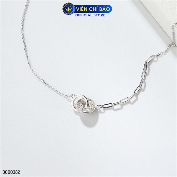 Dây chuyền tròn lồng chất liệu bạc 925 thời trang phụ kiện trang sức nữ Viễn Chí Bảo D000382
