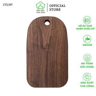 Thớt gỗ óc chó hahanco decor đựng thức ăn sang sạch đẹp