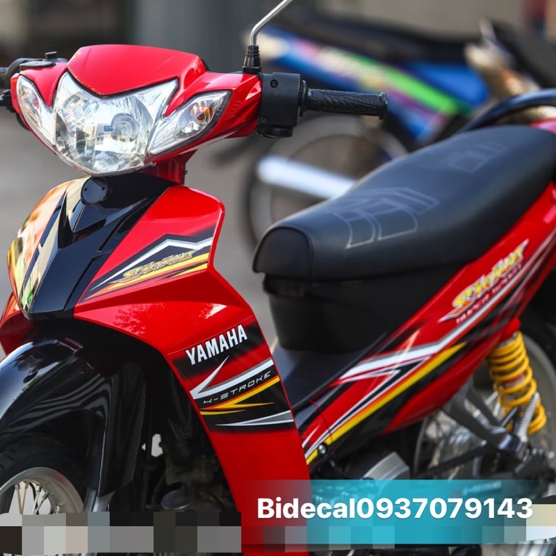 ( Quí khách vui lòng mang ra tiệm cho thợ dán ) Tem dán xe sirius đỏ 55276