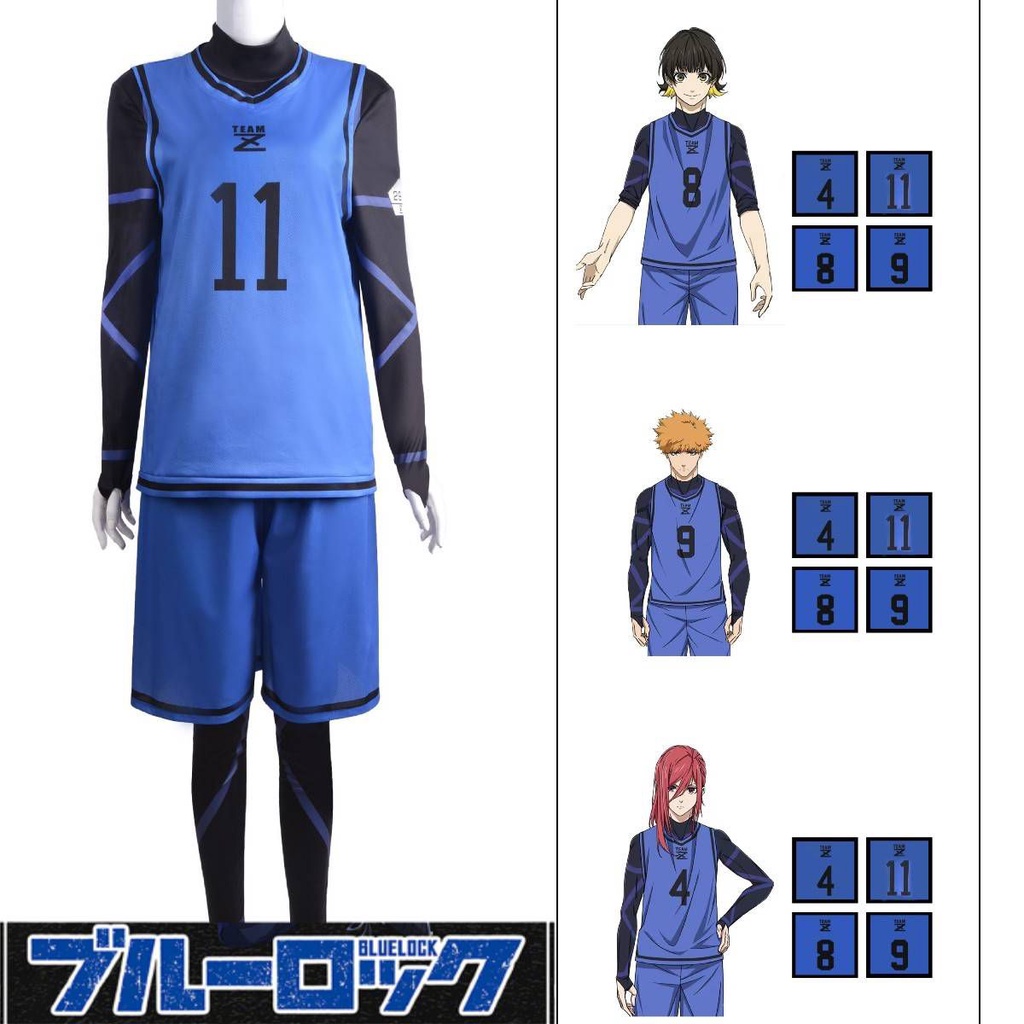 Trang phục hóa trang nhân vật anime Blue Lock Isagi Yoichi Bachira Meguru Kunigami Rensuke Chigiri Hyouma