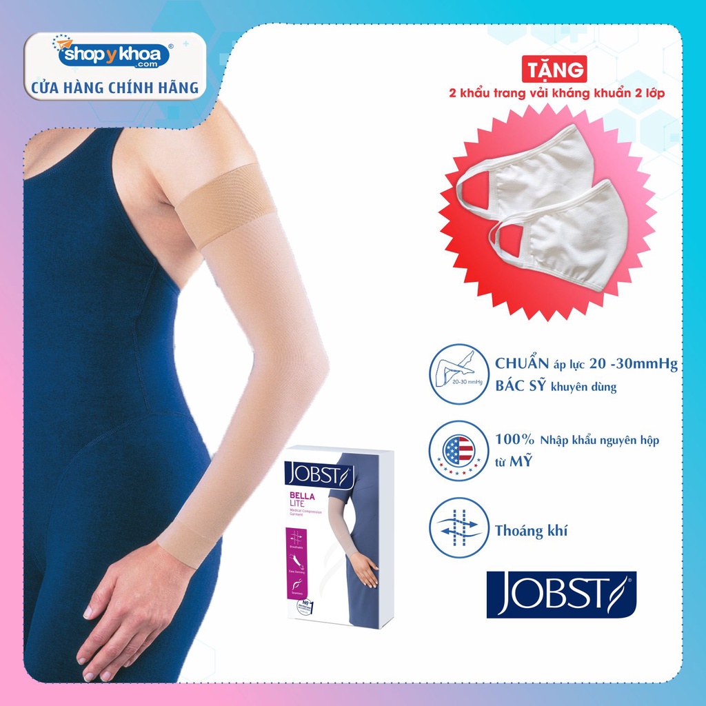 Vớ cánh tay phù bạch huyết JOBST BELLA LITE, chuẩn áp lực 20-30 mmHg, màu da