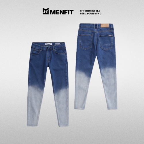 Quần jean nam xanh cao cấp MENFIT 0431 chất denim co giãn nhẹ 2 chiều, chuẩn form, thời trang
