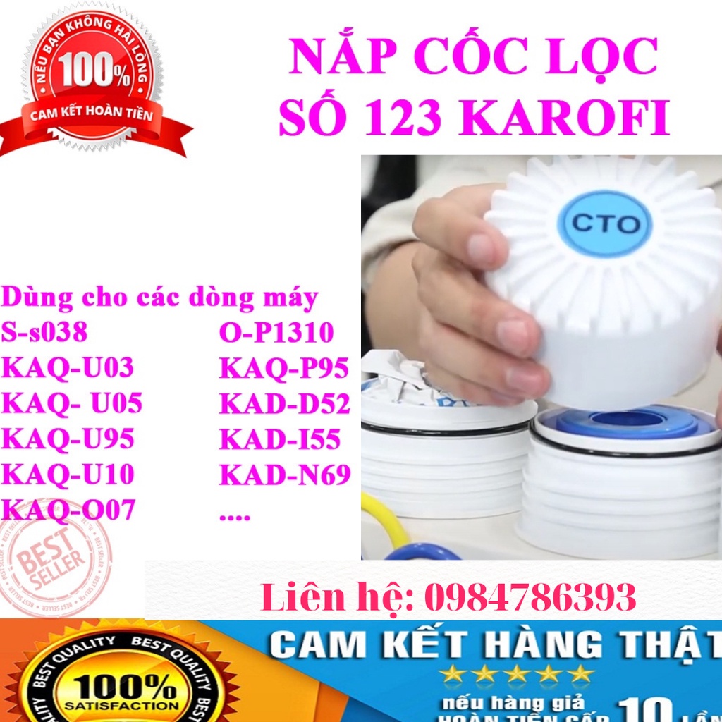 Nắp cốc máy lọc nước Karofi Op1310, P95, Ss038, U03, U05,U95 ( Loại nhựa mới dày, bền) VTDL Quốc Trí