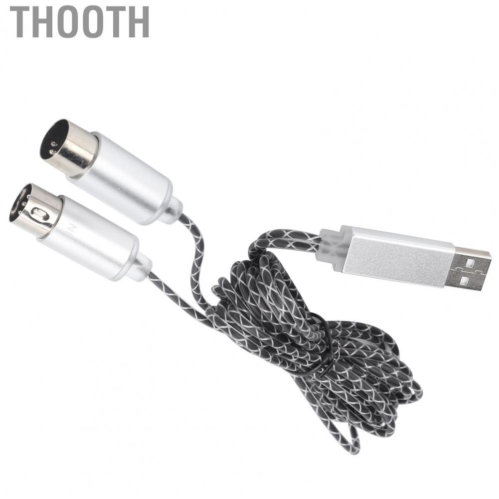 Thooth ABS Electronic Piano MIDI Cable Transfer USB TPE Sheath to Computer Editing