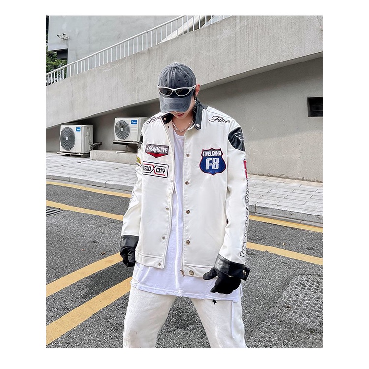 Áo Khoác Bóng Chày Phong Cách Hip hop Mỹ Cá Tính Cho Cặp Đôi