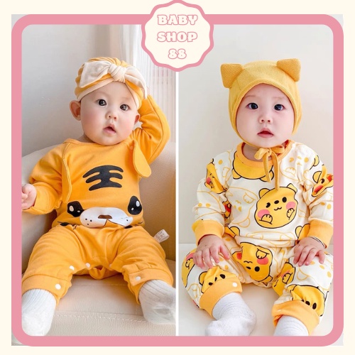 Quần áo trẻ em Bộ body dài tay cho bé trai bé gái 0 đến 12 tháng tuổi Mẫu B.A2021