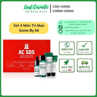 [ Chính Hãng ] Set hỗ trợ giảm Mụn AC SOS AHA-BHA-PHA 30days Some By Mi Kit (4 món)