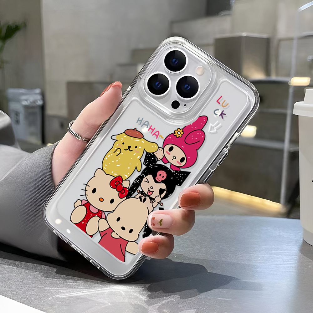 Ốp Điện Thoại Trong Suốt In Hình Gấu Hello Kitty Cho iphone 14 Pro Max 14 Plus 13 11 12 7Plus X XR XS Max 8 7