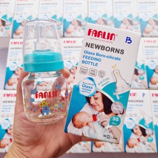Bình Sữa Thủy Tinh Cổ Chuẩn Farlin NB205 ( 60ml - Núm Sơ Sinh )