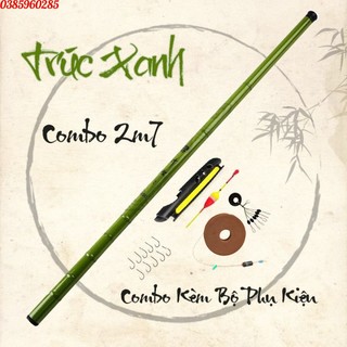 Cần câu tay trúc xanh độ cứng 3h kèm phụ kiện câu cá cơ bản -đ𝗢̂̀𝗖𝗔̂𝗨 𝟭𝟰𝟬