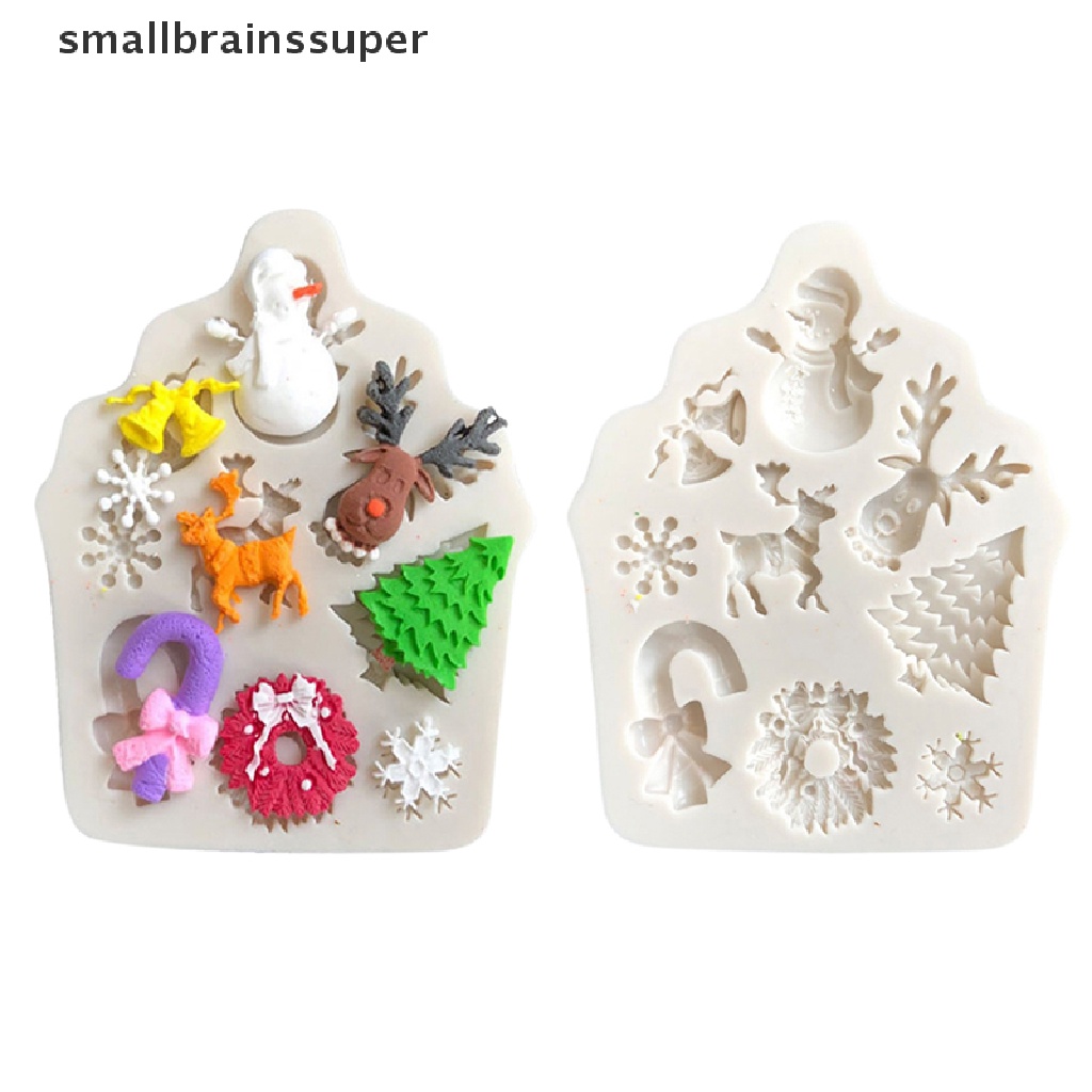 Khuôn Silicone Làm Bánh Hình Cây Thông / Người Tuyết / Tuần Lộc / Người Tuyết DIY