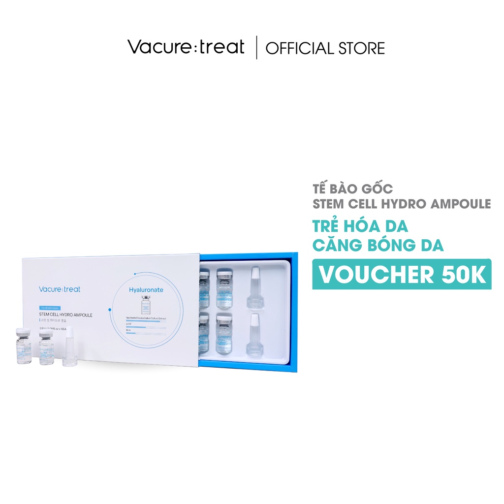 Tế Bào Gốc Trẻ Hóa Da, Cấp Ẩm Căng Bóng Da Vacure:treat Stem Cell Hydro Ampoule Vacure:treat