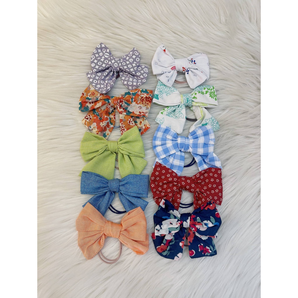 Set 3 dây nơ cột tóc vintage cho bé gái SoraChan - L008
