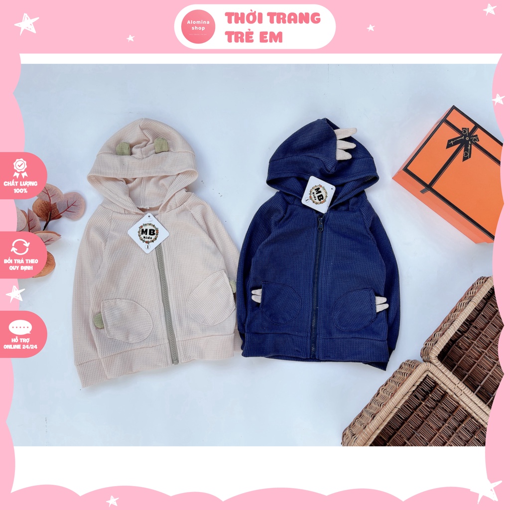 Áo Khoát Len Cho Bé Trai Và Bé Gái,  Khoát Tổ Ong Dễ Thương Cho Trẻ, Size Từ 8-18kg