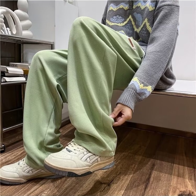 Quần Dài Ống Đứng Lưng Cao Thời Trang Hàn Quốc Cho Nam Nữ