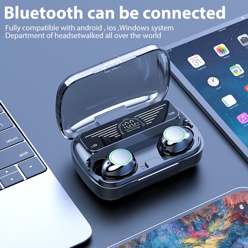Tai Nghe Nhét Tai Không Dây Bluetooth Kỹ Thuật Số Kèm Hộp Sạc BQ10 TWS