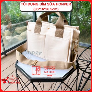 Túi đựng bỉm sữa honper kt 35 16 26.5cm sang chảnh đa năng cho mẹ bé