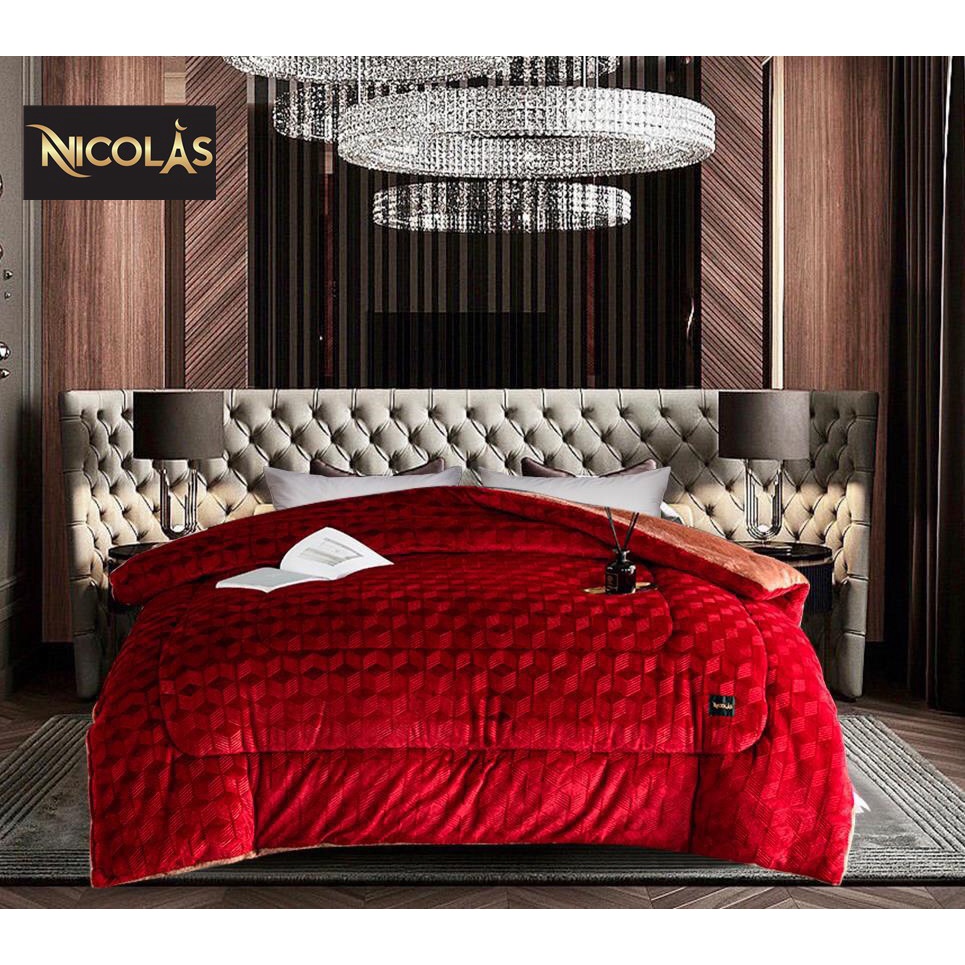 ( Chính hãng) Chăn lông cừu Nicolas hoàng kim chuẩn 100%