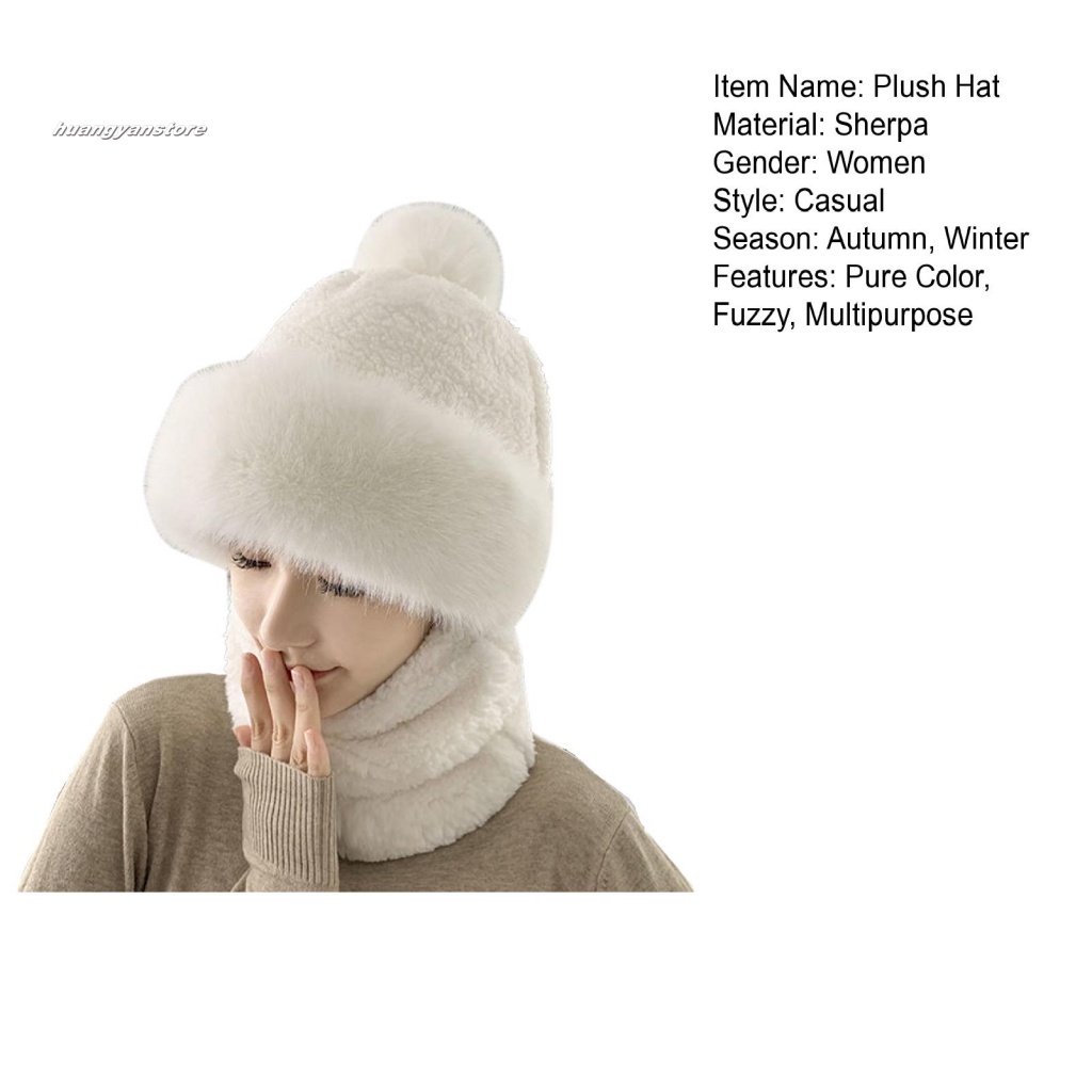 HY| Mũ Trùm Đầu Giữ Ấm Cổ Dày Dặn Thoải Mái Thời Trang Mùa Đông Cho Nữ