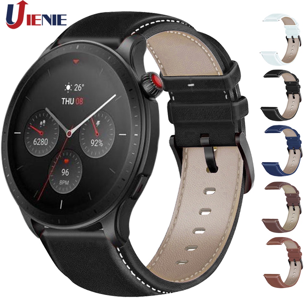 Dây Đeo Bằng Da 22mm Cho Đồng Hồ Thông Minh Huami Amazfit GTR 4 3 Pro 2 2e 47mm Gtr3 Gtr2