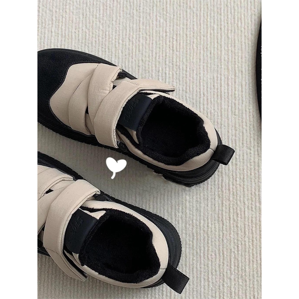 Giày Lười Khóa Dán Phong Cách Retro Dễ Thương Thời Trang Thu Đông 2022 Dành Cho Nữ