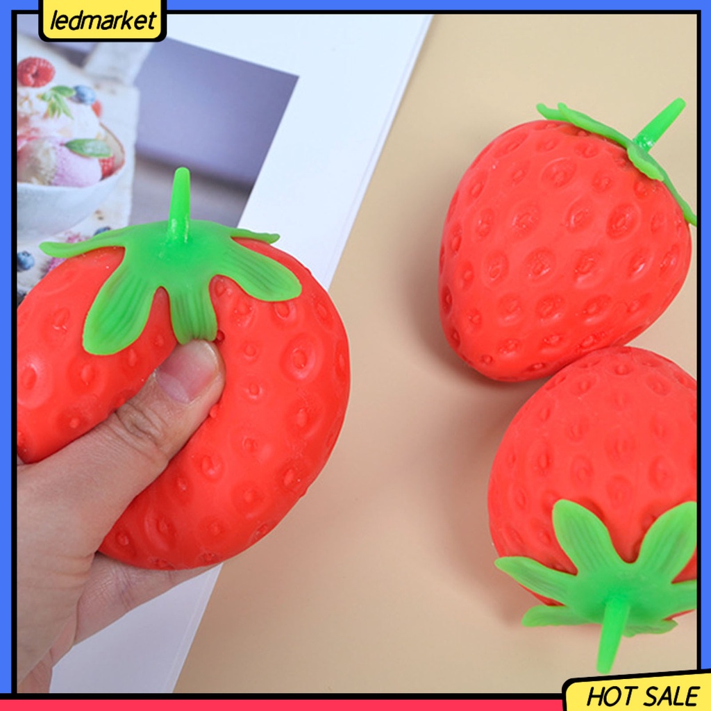 Đồ Chơi Xốp Squishy Giảm Stress Hình Quả Dâu Tây Dễ Thương Cho Bé