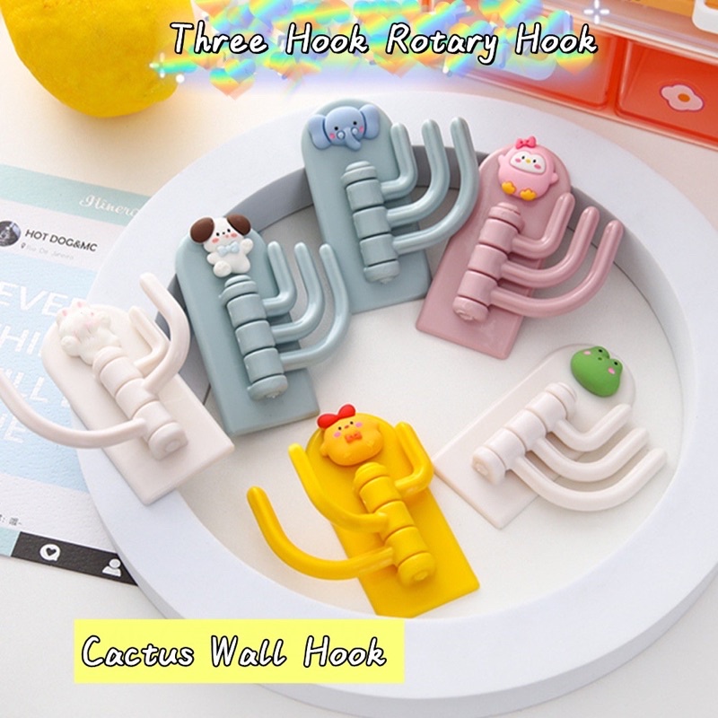 Móc treo đồ dán tường 3 nhánh đính charm hoạ tiết HOẠT HÌNH dễ thương treo đồ đa năng tiện lợi cho phòng ngủ, nhà cửa