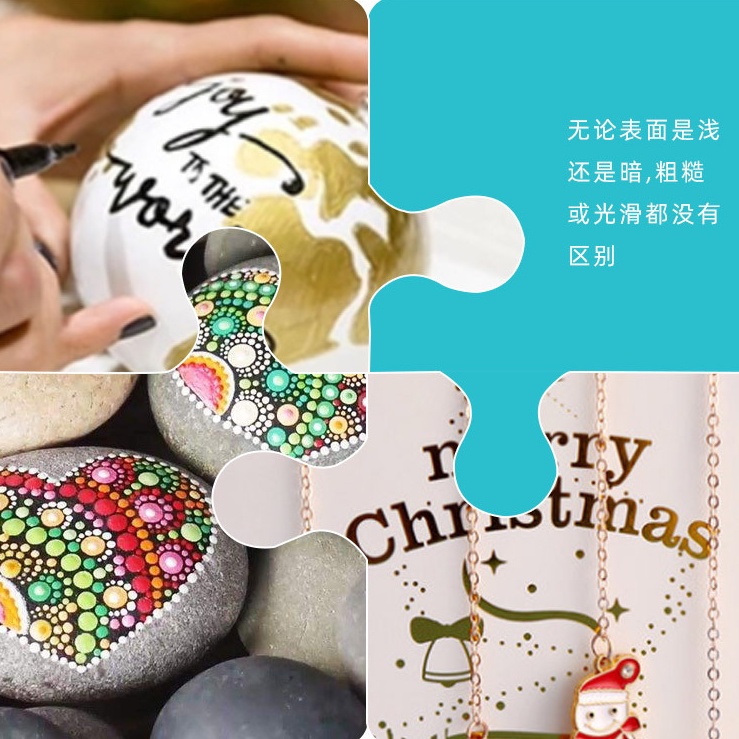 Bút Lông Hai Đầu Bằng Kim Loại Acrylic + 60 Màu Chấm Bi GN6300