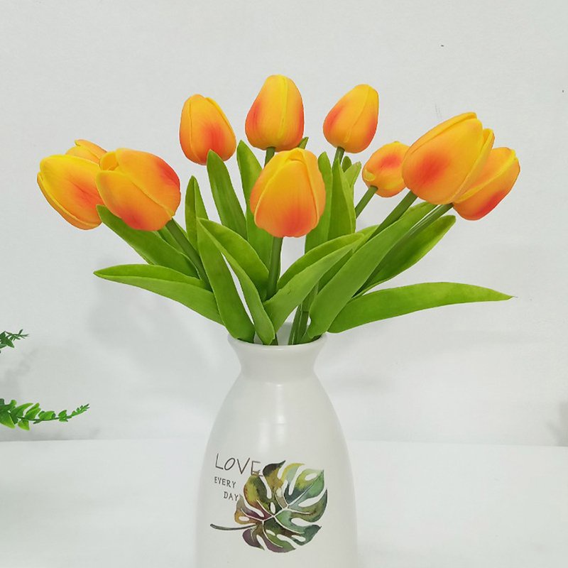 Hoa tulip giả lá thẳng chất liệu PU cao cấp dùng để chụp ảnh, decor, trang trí nhà cửa, tiệc cưới, hoa cầm tay cô dâu...