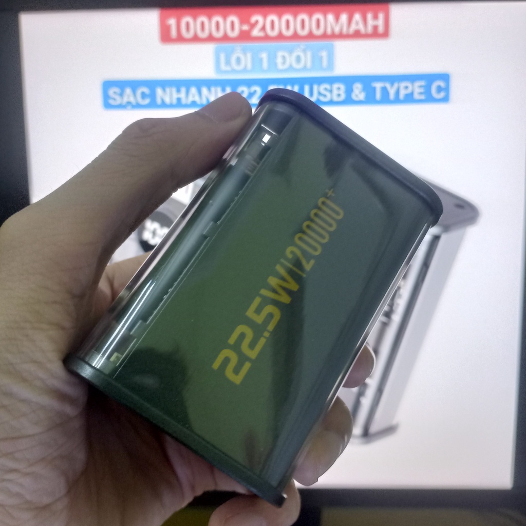 Sạc dự phòng WEKOME wp-333 &amp; wp-337 10000mah, 20000mah hỗ trợ sạc nhanh lên đến 22,5W bảo hành bảo hành 12 tháng