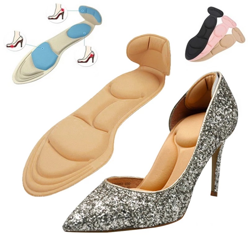 Miếng Lót Giày Cao Gót 7D Bằng Memory Foam Mềm Mại Thoáng Khí Thấm Hút Mồ Hôi Chống Trượt