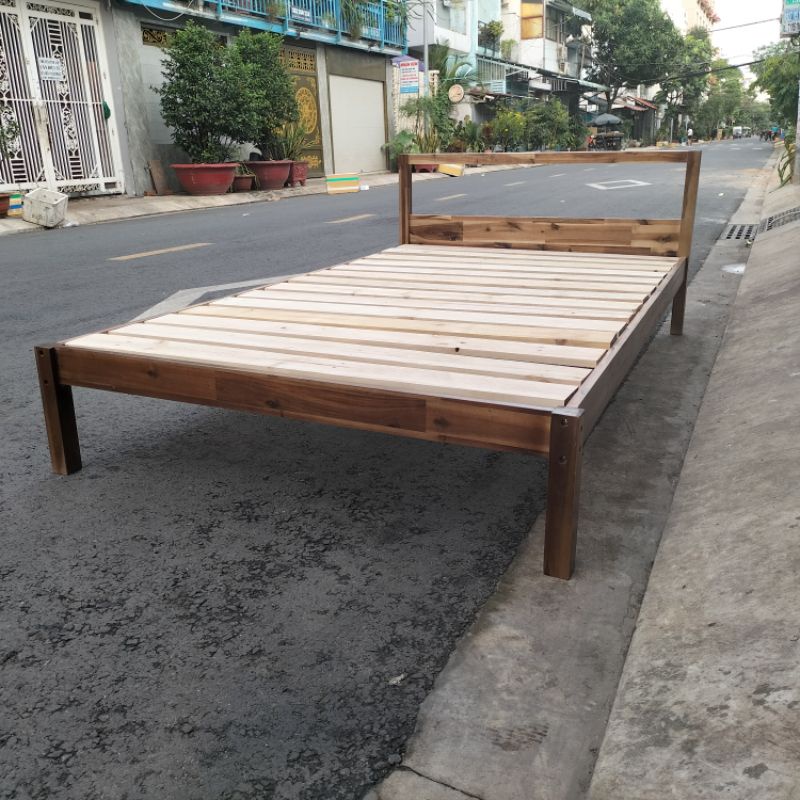 Giường ngủ cho em bé - giường ngủ gỗ tự nhiên, kích thước ngang 100cm, 120cm, 140cm, dài 2m.