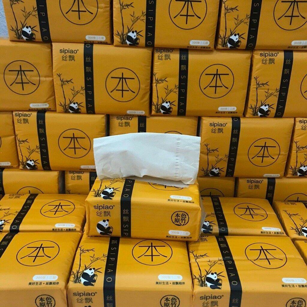 SP000768 GIẤY ĂN GẤU TRÚC SIÊU DAI 300 TỜ/ GÓI