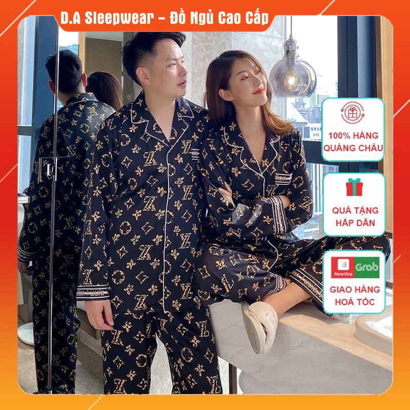 Bộ Ngủ Nam NỮ Dài Tay LV - Đồ Ngủ Nam NỮ Siêu Chất Tay Dài Quần Dài