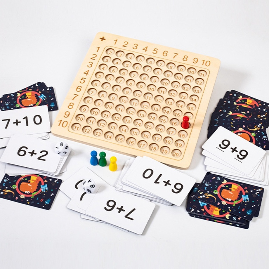LAHOMIA Bảng gỗ học toán giáo dục theo phương pháp Montessori cho các bé mẫu giáo