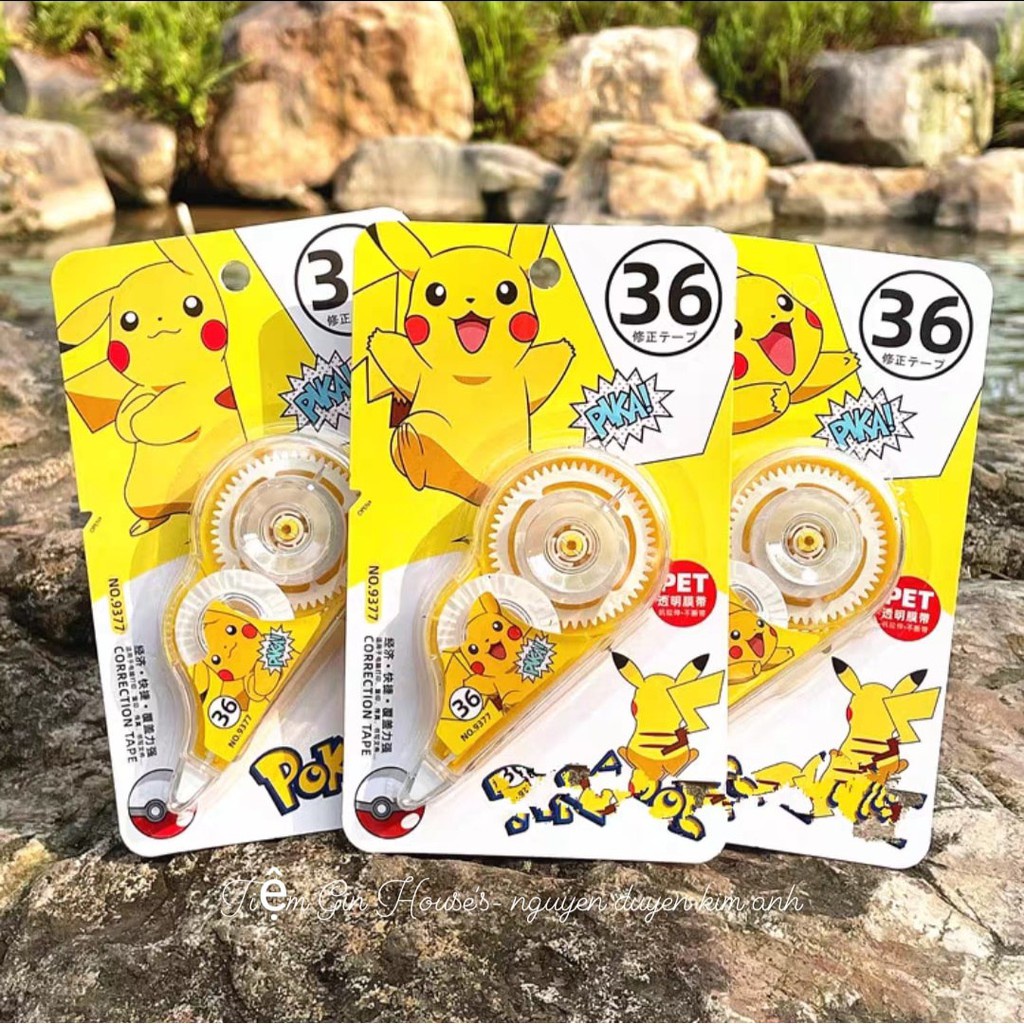 Xoá Kéo Jiuno Hình Trái Bơ, Pokemon In hoạt Tiết Dễ Thương