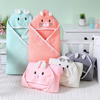 Choàng ủ thú⚡️free ship⚡️choàng bế chăn ủ lông hình thú có mũ trùm đầu cho bé