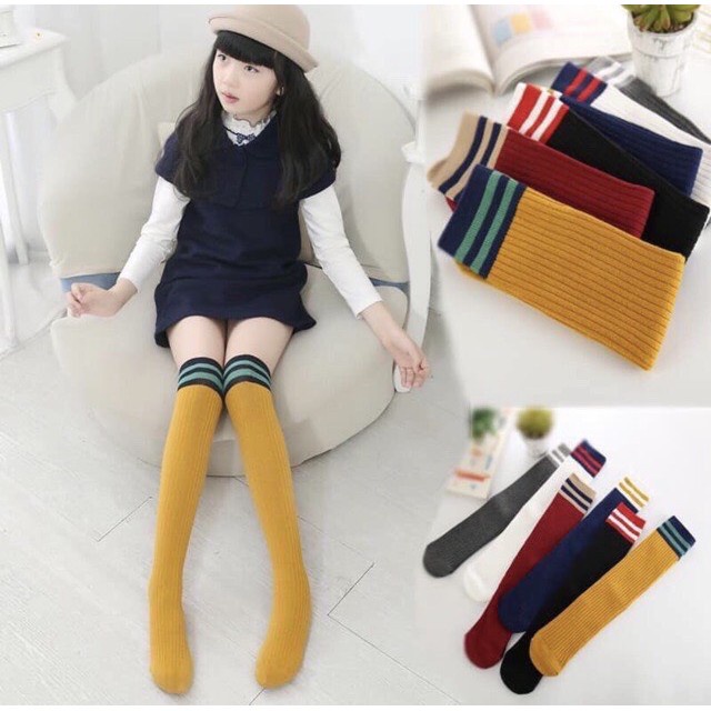 GK666 Tất len cổ cao giả bốt bé gái size cho bé 3-15 tuổi ( loại đẹp )