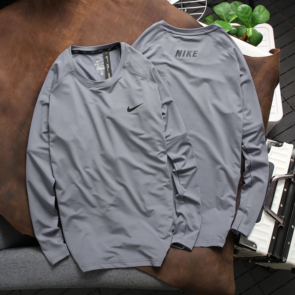 Áo thun thể thao nam tay dài,áo thun thể thao chất liệu poly siêu mát cho các gymmer N011