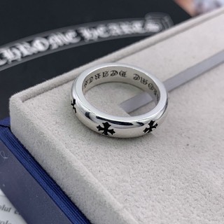 Nhẫn Chrome Heart mini cross bạc cao cấp fullbox.