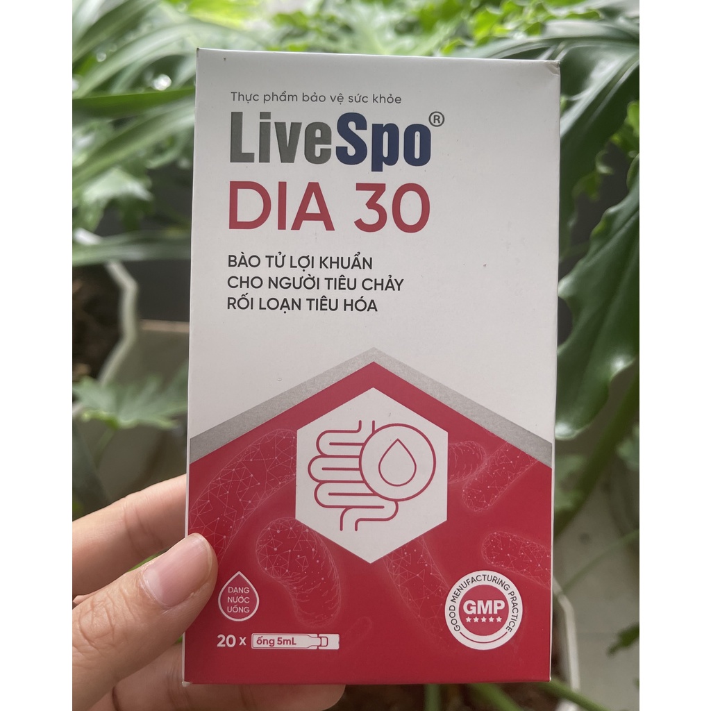 Livespo DIA 30 - Bào Tử Lợi Khuẩn Hỗ Trợ Cầm Tiêu Chảy Cấp, Rối Loạn Tiêu Hóa Cho Mọi Lứa Tuổi ( Hộp 10 ống )