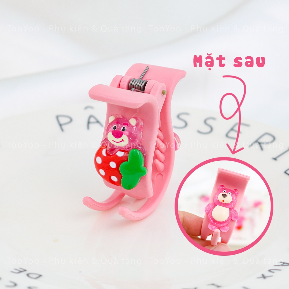 Kẹp tóc càng cua 3 răng Gấu Dâu Lotso dễ thương cute TY0293