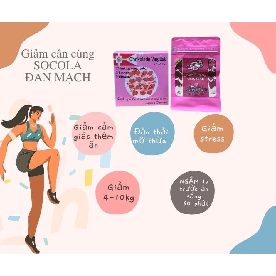 Kẹo Socola Giảm Cân Chokolade Vaegttab Đan Mạch Giảm Béo An Toàn Chính Hãng