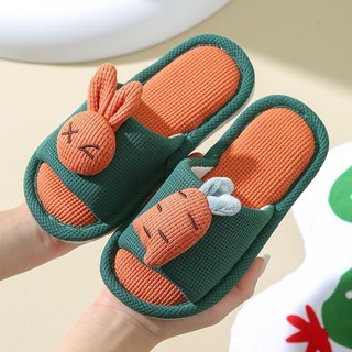 Dép Bông Trẻ Em Thỏ Cà Rốt Cute