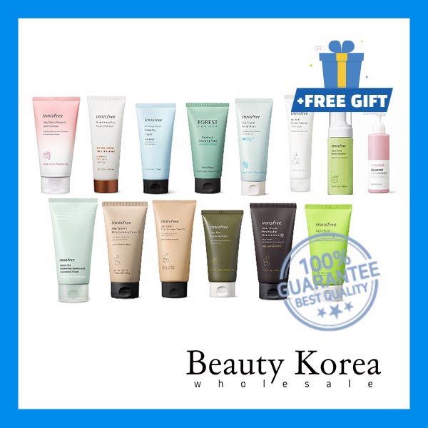 Sữa rửa mặt INNISFREE hố núi lửa/trà xanh/ô liu/ bija/muối biển/calamine/các loại khác
