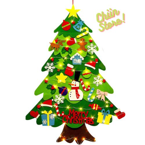Cây Thông Noel Vải Nỉ Canvas 32 Chi Tiết Loại 2 Tầng Màu Dày Nhất Đồ trang trí Ngày lễ Giáng sinh