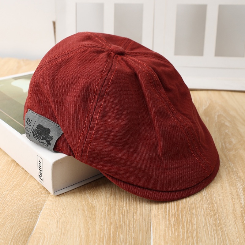 Nón beret mỏ vịt trơn màu thời trang phương tây cổ điển dành cho nam và nữ