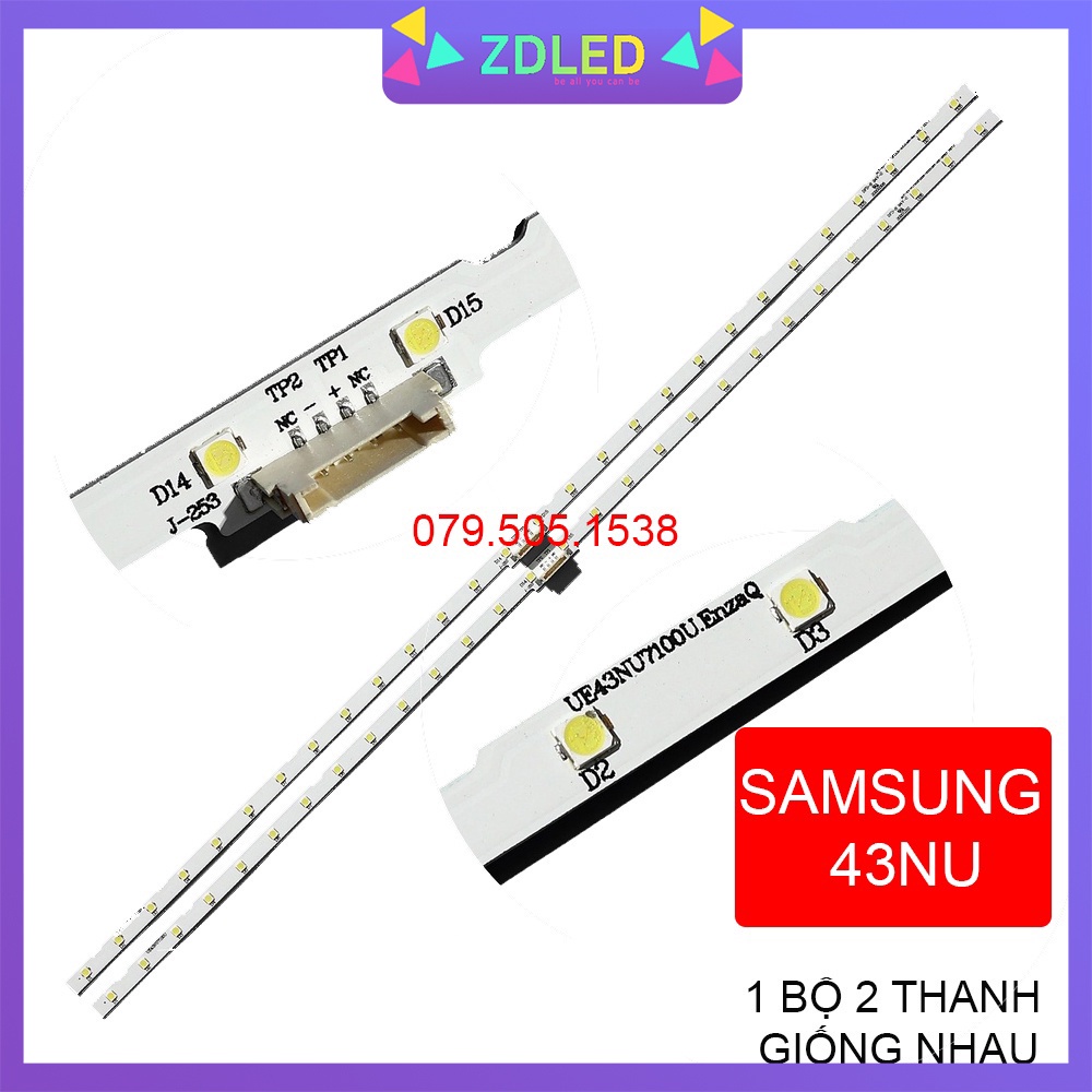 Thanh LED Tivi samsung 43NU - Lắp zin tivi samsung 43NU các đời - 1 bộ 2 thanh giống nhau - LED MỚI 100% nhà máy